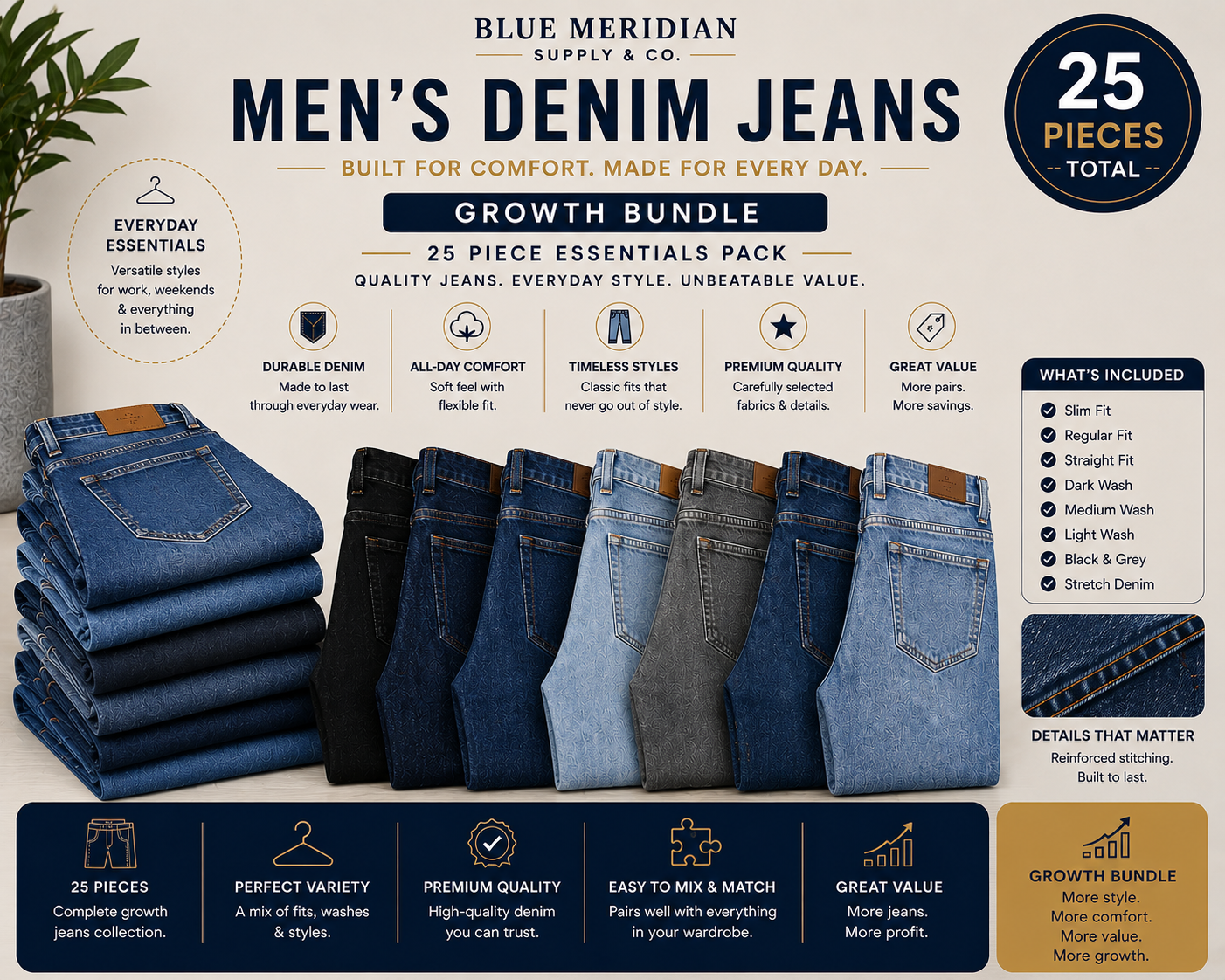 Growth Bundle - Men's Denim Jeans