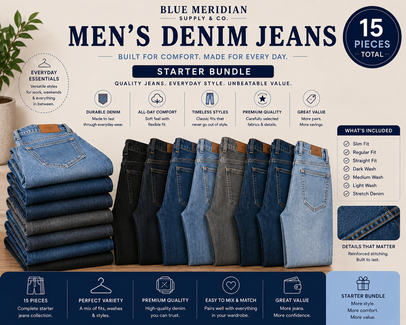Starter Bundle - Men's Denim Jeans