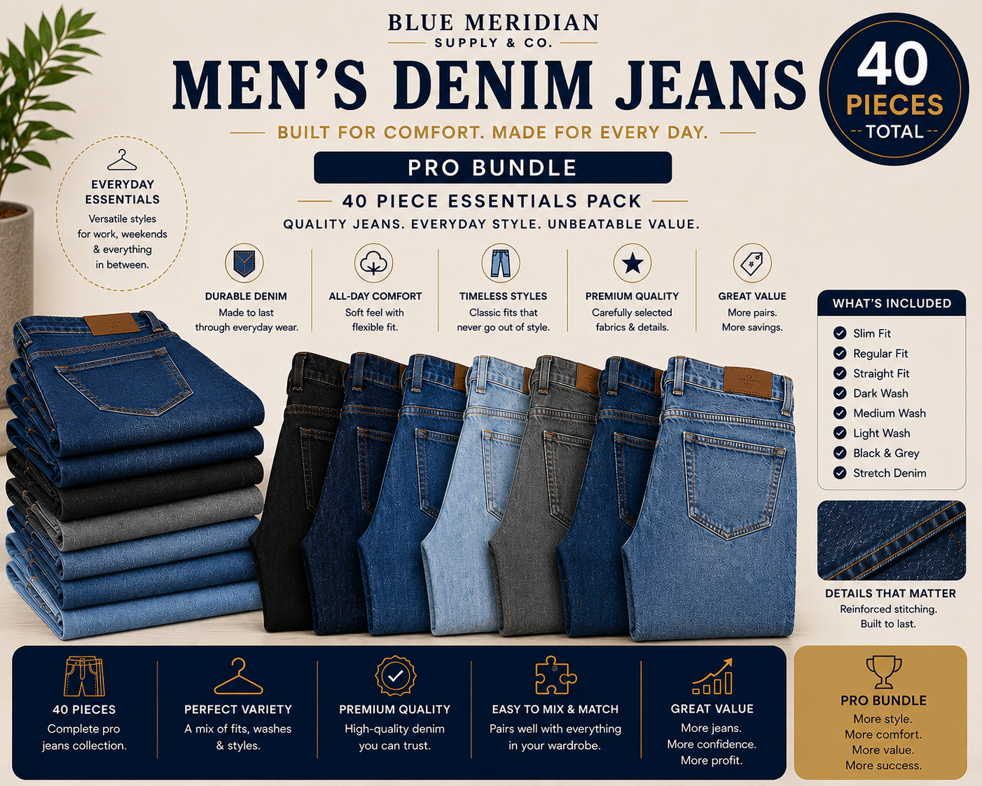 Pro Bundle - Men's Denim Jeans
